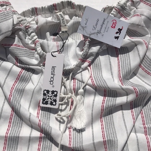 LeShop Boho Peasant Off Shoulder Tunic/Dress - Picture 6 of 11